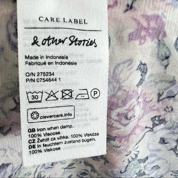 *moving sale - bundle & & OTHER STORIES Floral Printed Mini Wrap Dress Size 2/XS - Picture 10 of 12